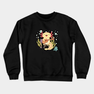 Axolotl musician Crewneck Sweatshirt